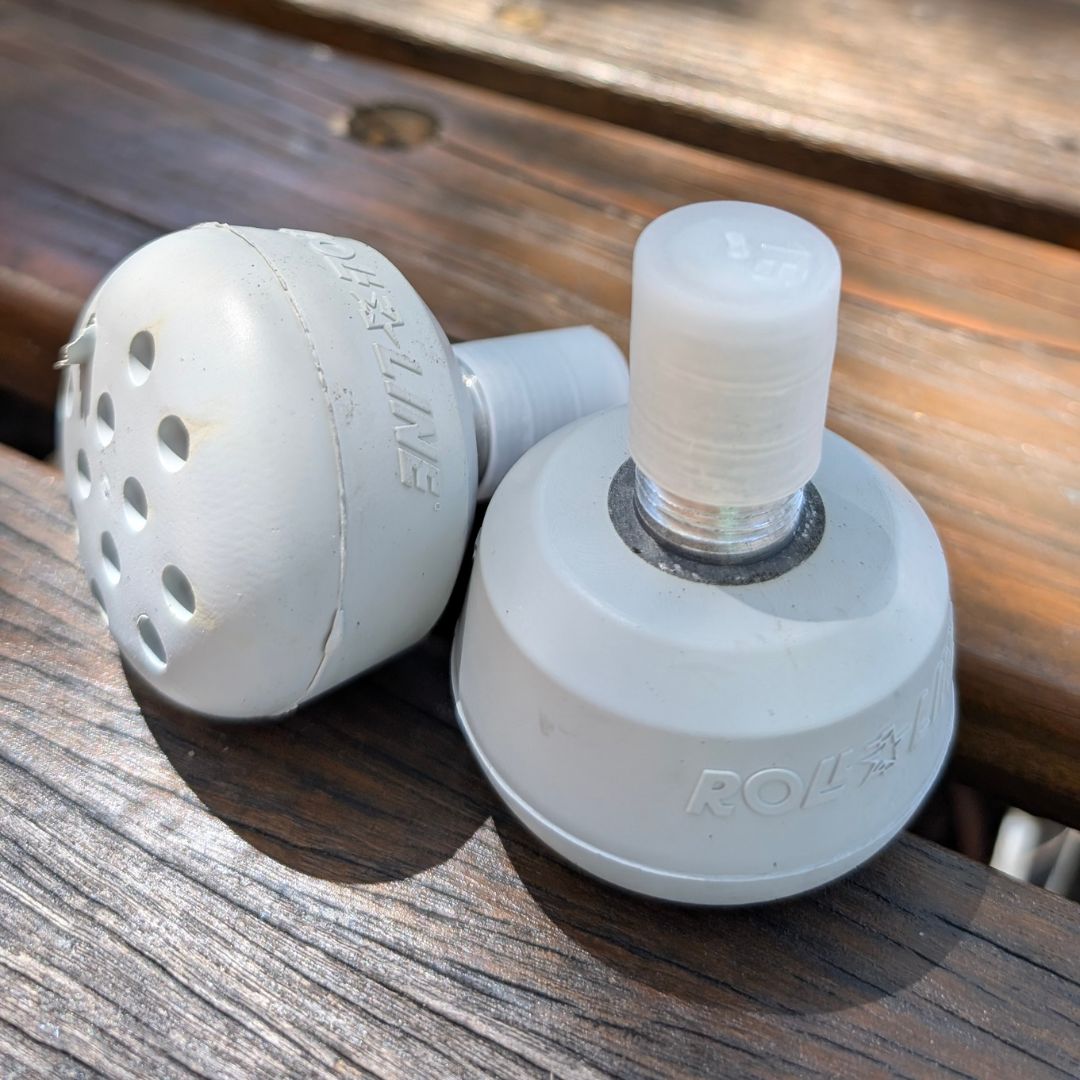 Roll-Line Standard Roller Skate Artistic Toe Stops Grey - Lucky Skates 