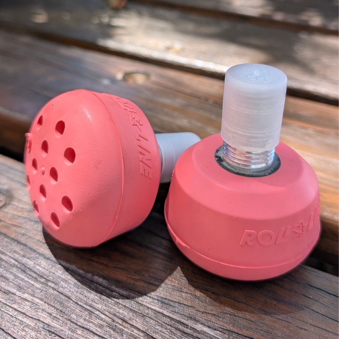 Roll-Line Standard Roller Skate Artistic Toe Stops Pink - Lucky Skates 