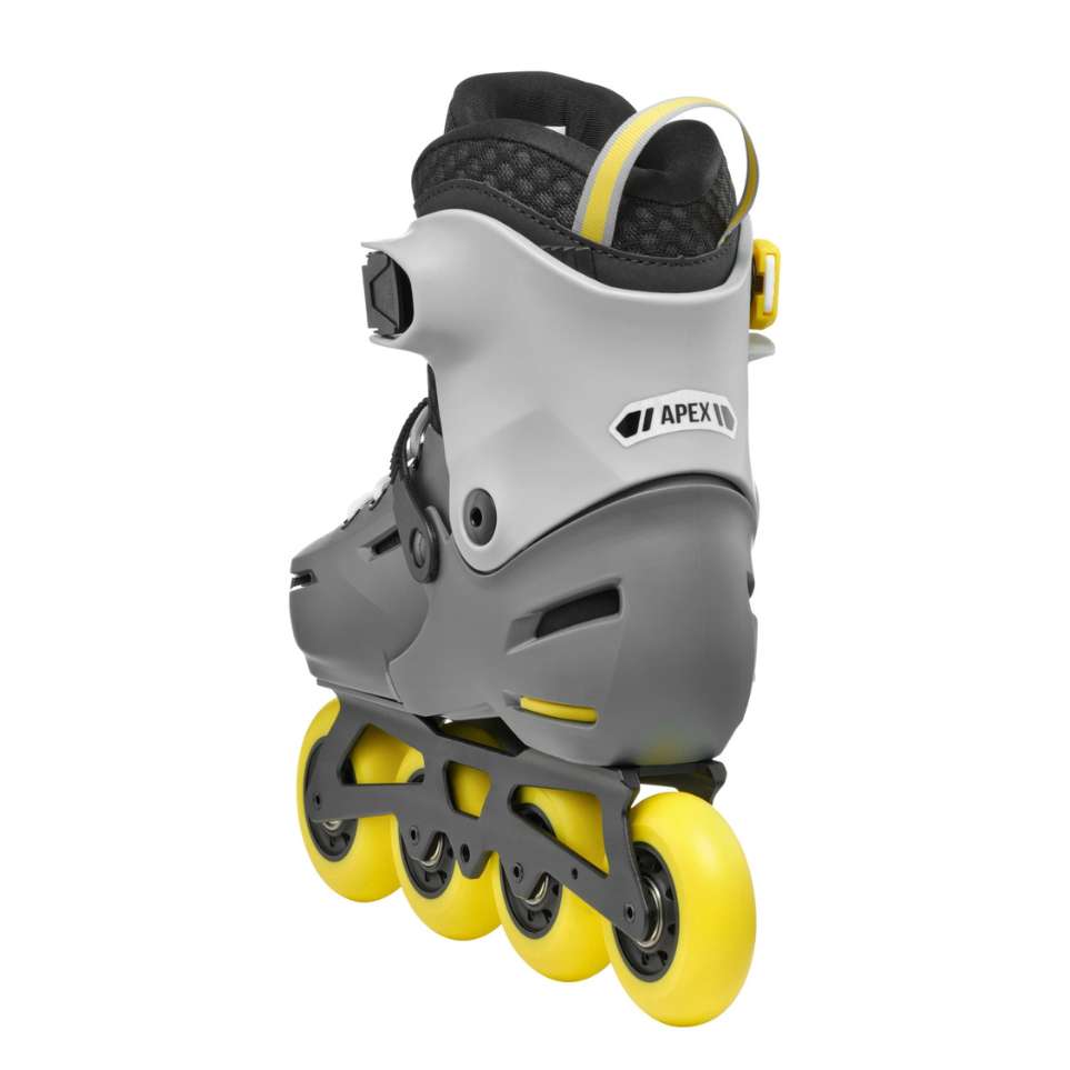 Kids Adjustable Rollerblade Apex Charcoal Grey Yellow Urban Inline Skates - Lucky Skates 