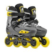 Kids Adjustable Rollerblade Apex Charcoal Grey Yellow Urban Inline Skates - Lucky Skates 