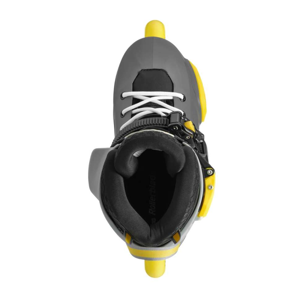 Kids Adjustable Rollerblade Apex Charcoal Grey Yellow Urban Inline Skates - Lucky Skates 