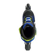 Rollerblade Microblade Black Blue Green Children's Adjustable Inline Skates - Lucky Skates 