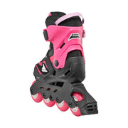 Kids Adjustable Rollerblade Microblade Black Pink Inline Skates - Lucky Skates 