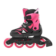 Kids Adjustable Rollerblade Microblade Black Pink Inline Skates - Lucky Skates 
