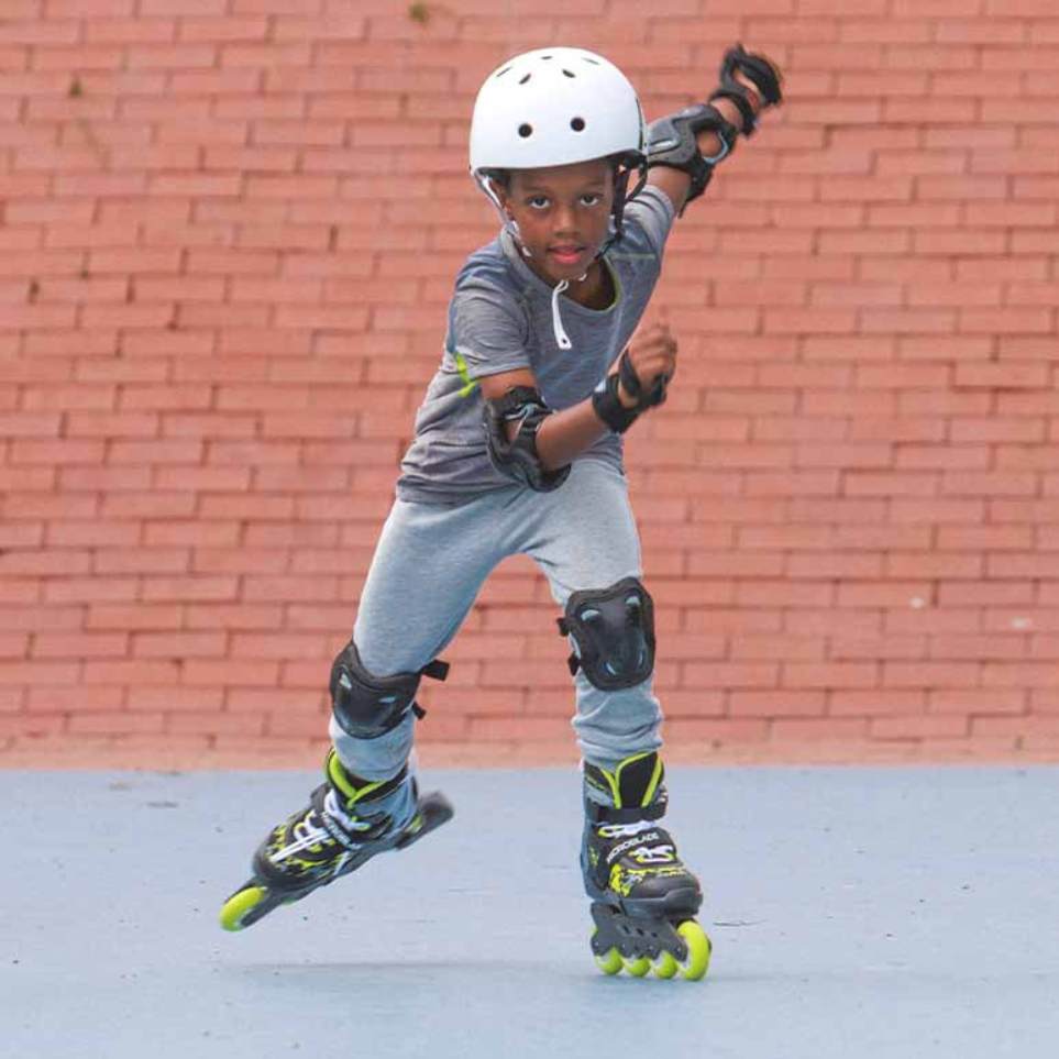 Rollerblade Microblade Black Lime Green Children's Adjustable Inline Skates - Lucky Skates 