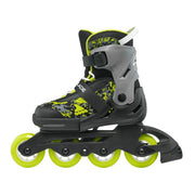 Rollerblade Microblade Black Lime Green Children's Adjustable Inline Skates - Lucky Skates 