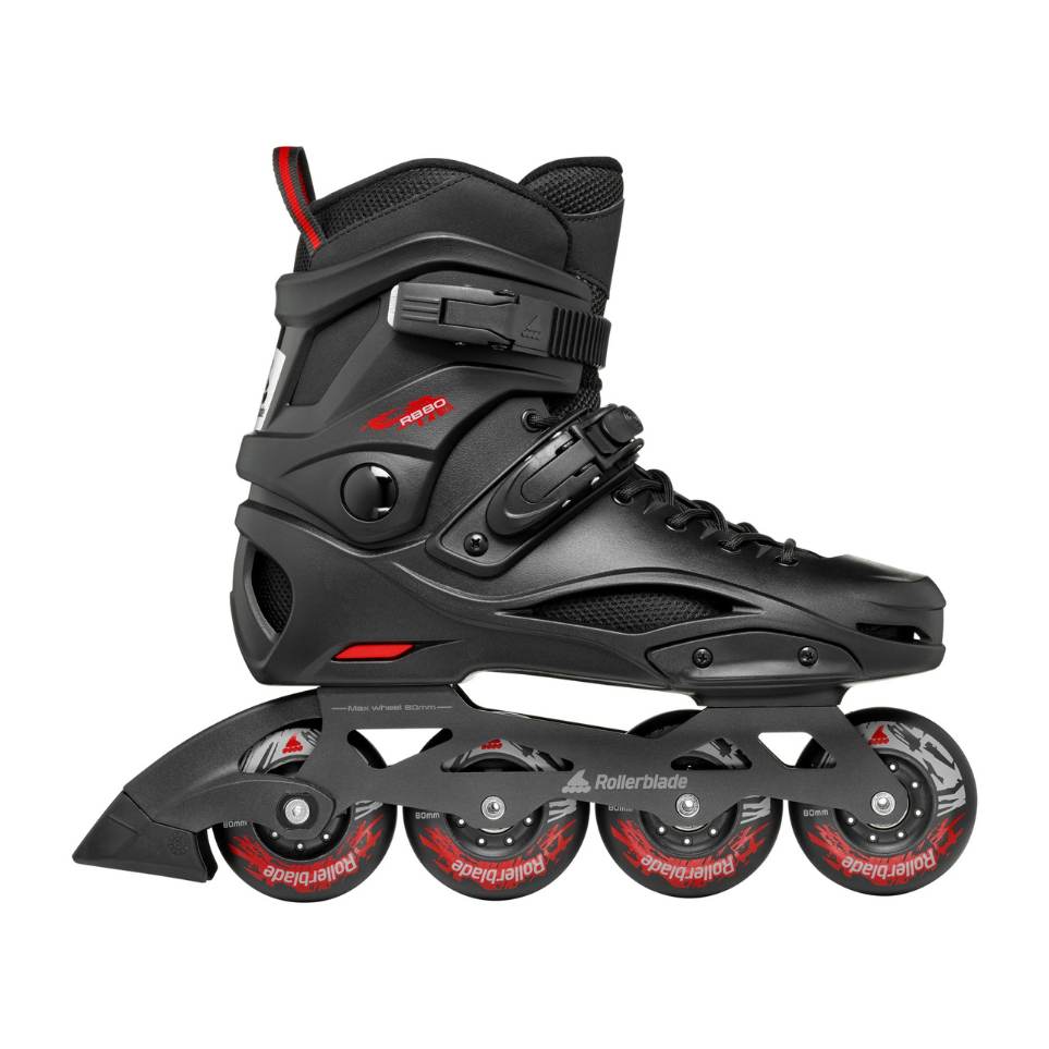 Rollerblade RB Mens Urban Inline Skates Black Red - Lucky Skates 