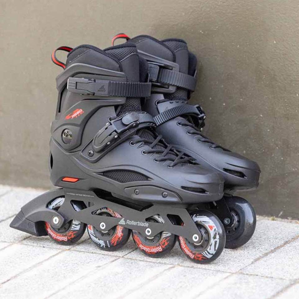 Rollerblade RB Mens Urban Inline Skates Black Red - Lucky Skates 