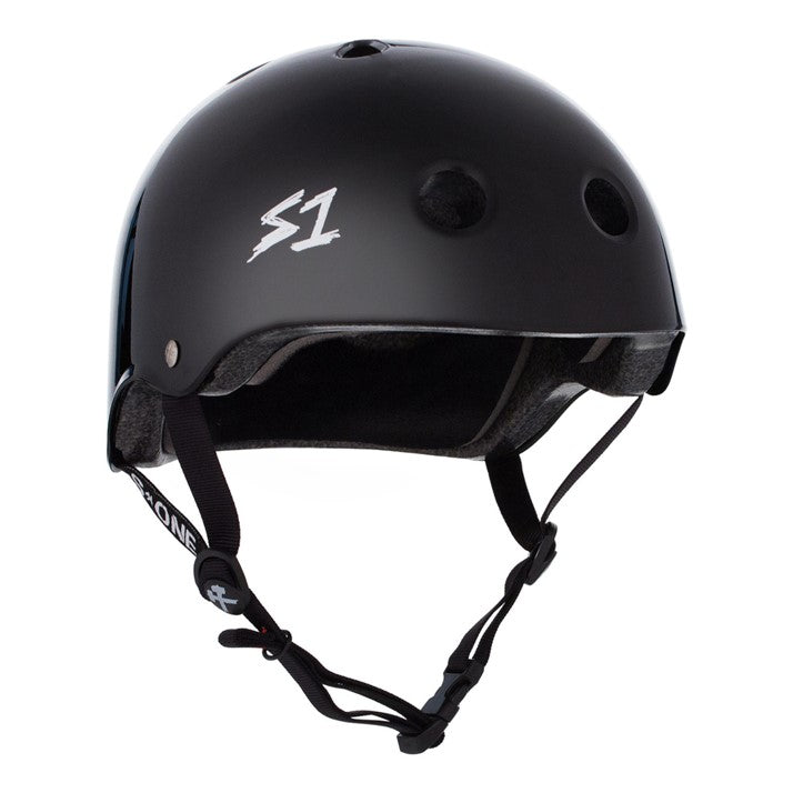 S-One Lifer Skate Helmet Black Gloss - Certified - Lucky Skates