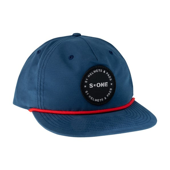 NAVY BLUE CAP WITH RED TRIM AND S1 LOGO ON FRONT