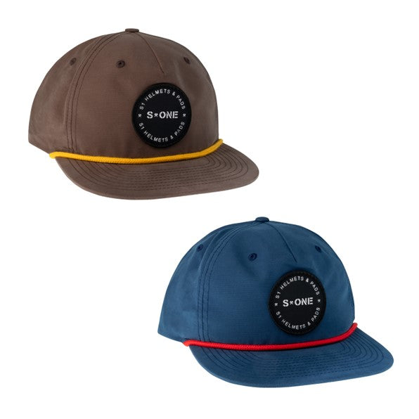 BROWN AND BLUE SNAP BACK CAP