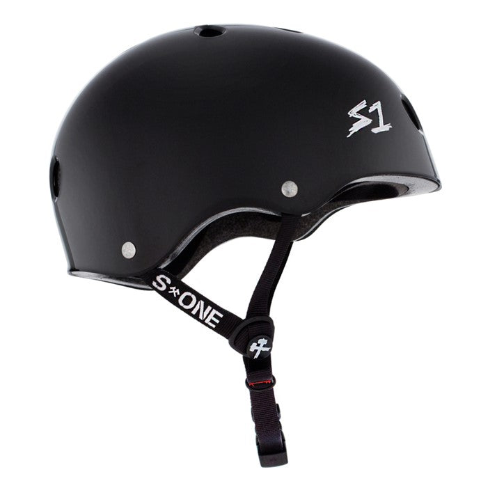 S-One Lifer Skate Helmet Black Gloss - Certified - Lucky Skates