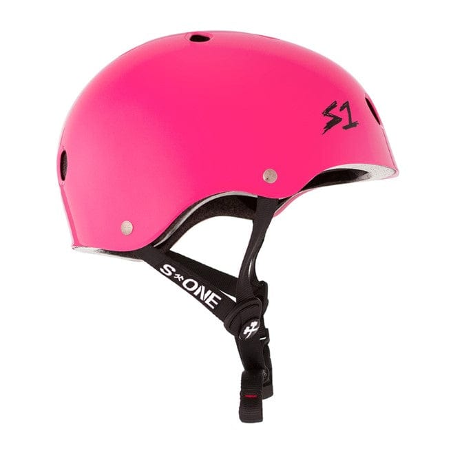 S-One Lifer Skate Helmet Neon Pink Gloss - Certified - Lucky Skates