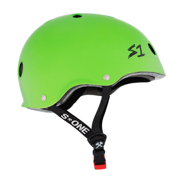 S-One Mini Lifer Skate Helmet Green Matte - Certified - Lucky Skates