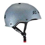 S-One Mini Lifer Skate Helmet Silver Glitter - Certified - Lucky Skates