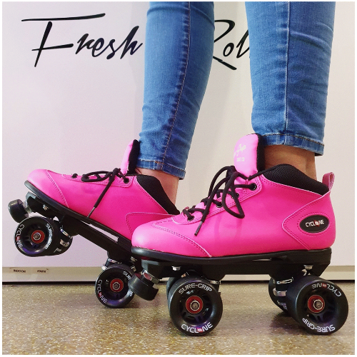 Suregrip Cyclone Speed Skate Roller Skates Neon Pink - Lucky Skates 
