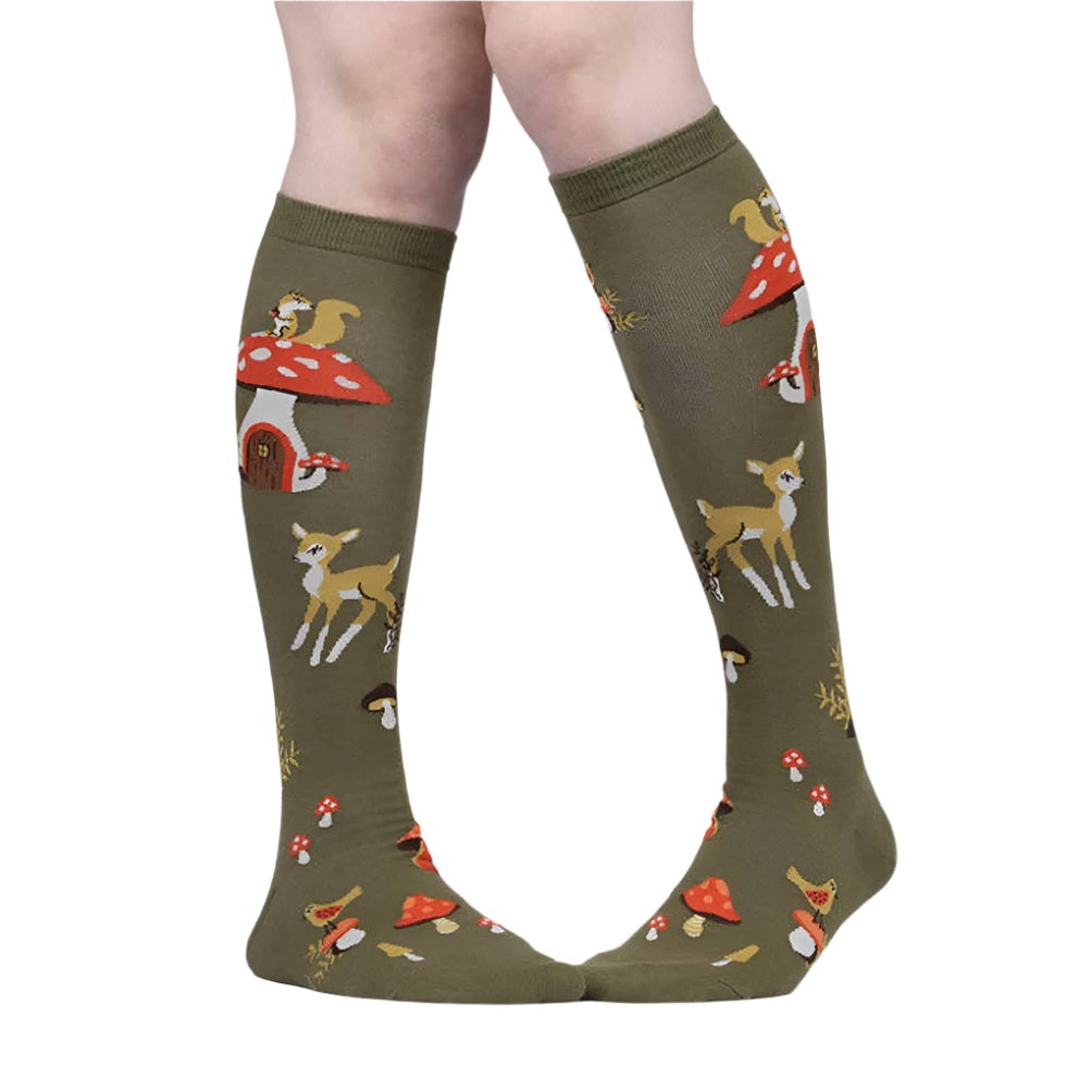 Sock It To Me Shroom And Board Mushroom Knee High Socks - Lucky Skates 