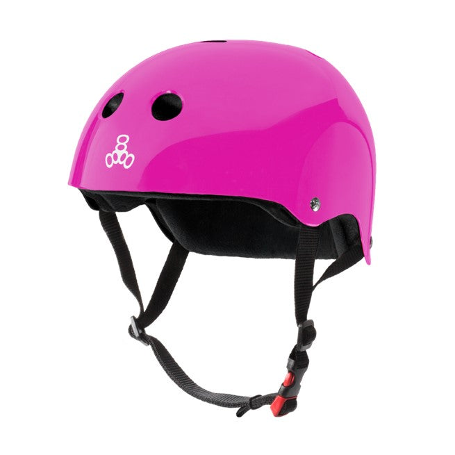 Triple 8 Pink Gloss Helmet - Certified