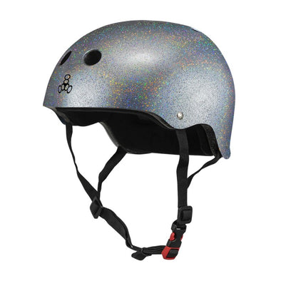 Triple 8 Silver Glitter Helmet - Certified