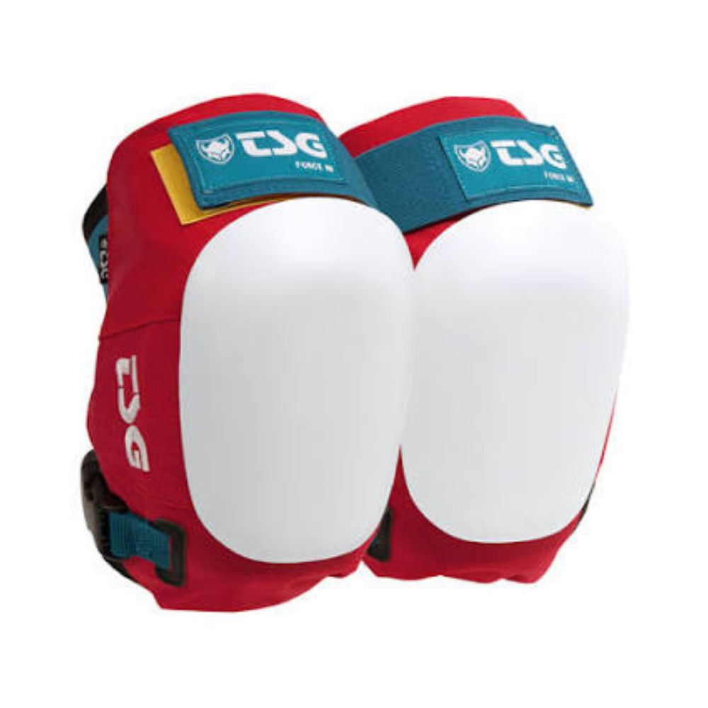 TSG Force III Knee Pads Old School Red White - Lucky Skates 