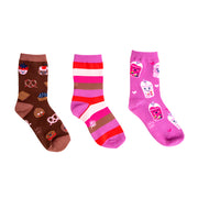 Sock It To Me The Sweet Life Junior Socks 3 Pack - Lucky Skates 