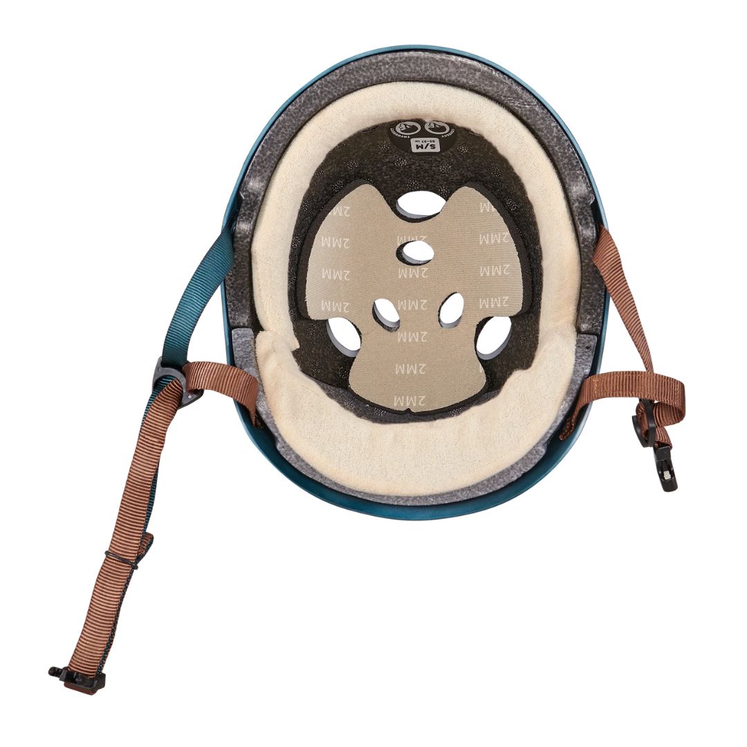 Triple 8 Deep Cover Certified Skate Helmet Girl Swirl Blue Cream - Lucky Skates 