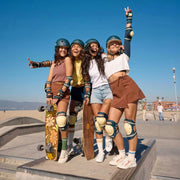 Triple 8 Saver Series Tri Pack GRLSWIRL Pad Set Blue Cream Elbow Pads Knee Pads Wrist Guards helmets - Lucky Skates 