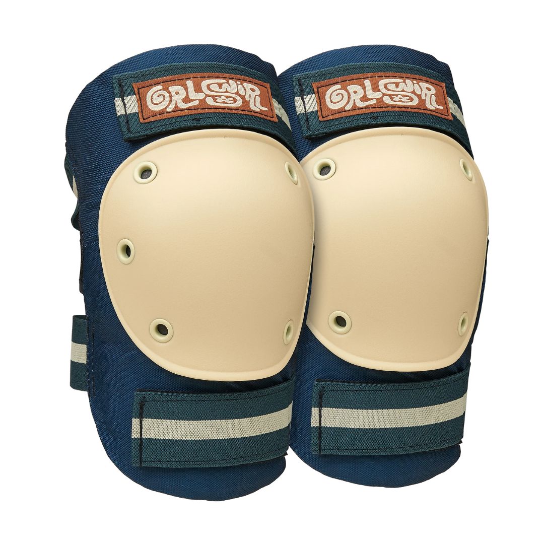 Triple 8 Saver Series Tri Pack GRLSWIRLA Pad Set Blue Cream  Knee Pads - Lucky Skates - Lucky Skates