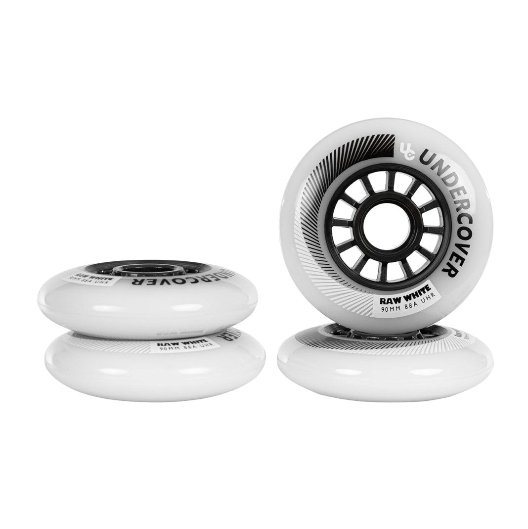 Undercover Raw White Inline Wheel 90mm 88A - 4 Pack