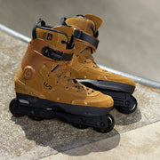 USD Aeon Sam Crofts V Aggressive Inline Skates Brown Suede 60mm - Lucky Skates 