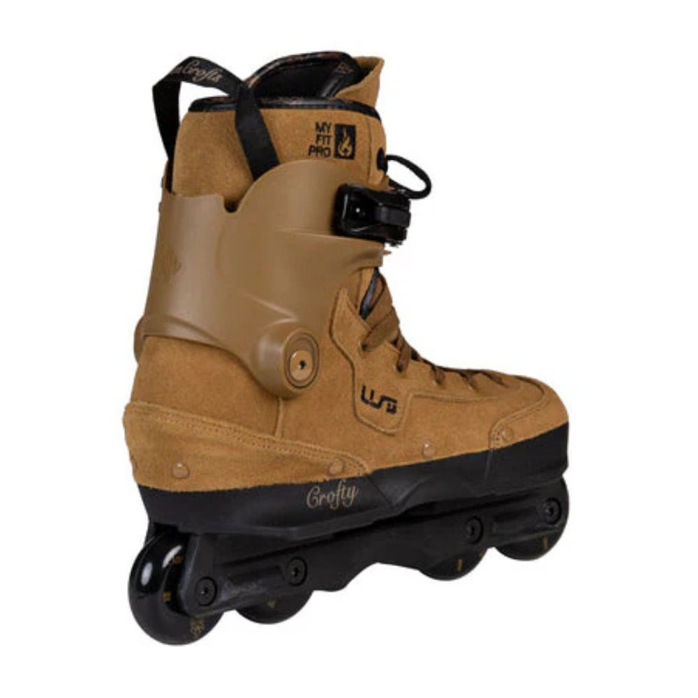 USD Aeon Sam Crofts V Aggressive Inline Skates Brown Suede 60mm - Lucky Skates 