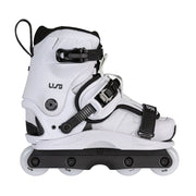USD Shadow Team White Aggressive Inline Skates 60mm - Lucky Skates 