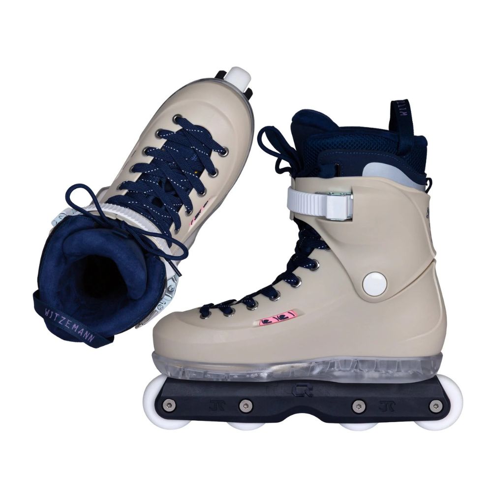 USD Sway Witzemann II 60 Aggressive Inline Skates Blue Tan - Lucky Skates 