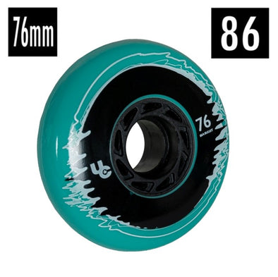 Undercover Cosmic Interference Teal Inline Wheels 86A 76mm - 4 Pack