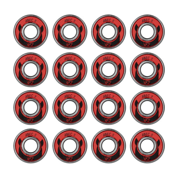 Wicked ABEC 9 Skate Bearings (16) - Lucky Skates