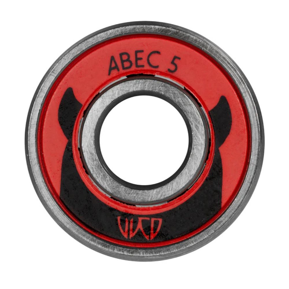 Wicked ABEC 5 Skate Bearings 8mm Box Red - Lucky Skates  