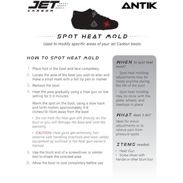 spot heat mold instruction for antik jet boot