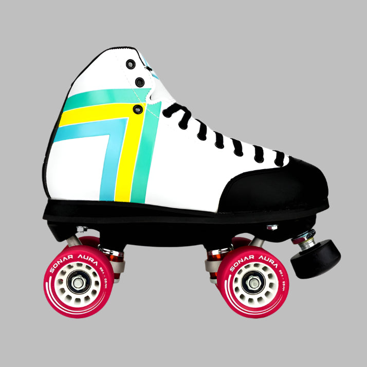 Antik Skyhawk Derby White Quad Roller Skates - Lucky Skates