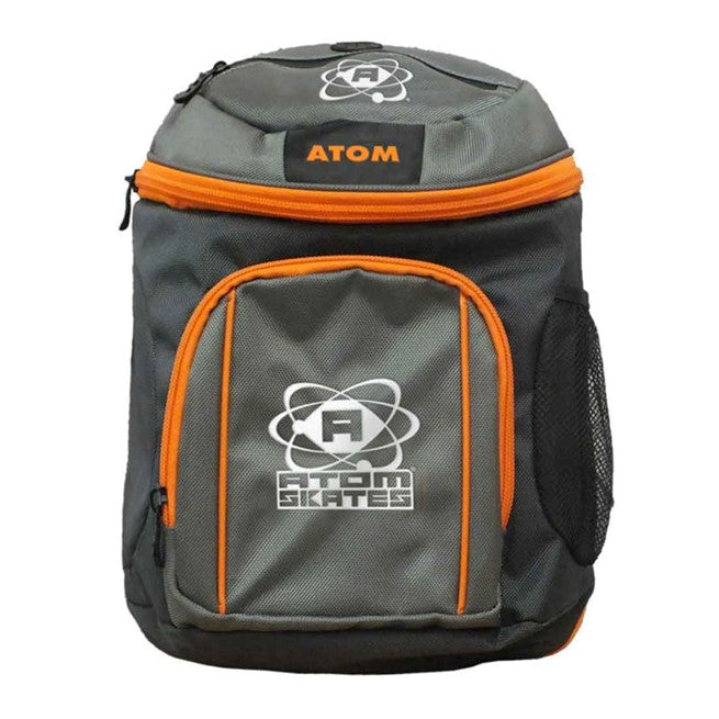 grey orange roller skate backpack 