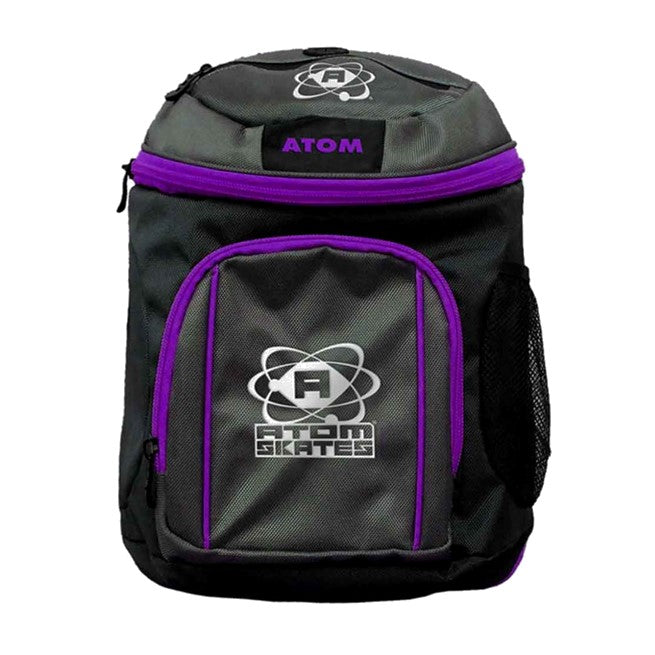 black purple roller skate backpack 