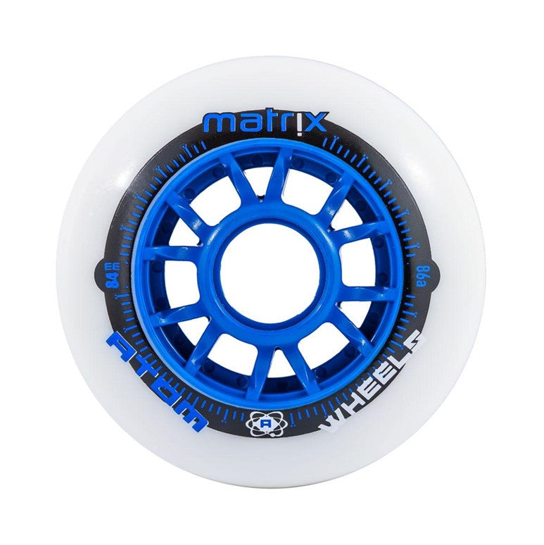 white blue inline wheel 84mm 86a