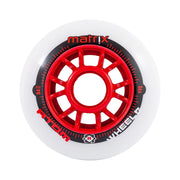 Atom Matrix Inline Speed Skate Wheel 84mm 86A White  Red - Lucky Skates