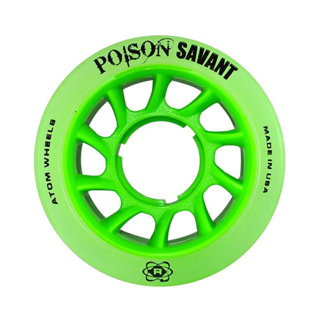 Atom Savant Poison Hybrid Roller Skate Wheels 84a 59mm Black - Lucky Skates
