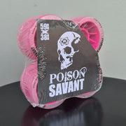 Atom Savant Poison Hybrid Roller Skate Wheels 4 Pack 84a 59mm Pink - Lucky Skates