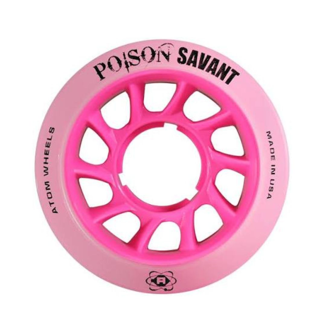 Atom Savant Poison Hybrid Roller Skate Wheels 84a 59mm Pink - Lucky Skates