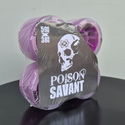 Atom Savant Poison Hybrid Roller Skate Wheels 4 Pack 84a 59mm Purple - Lucky Skates