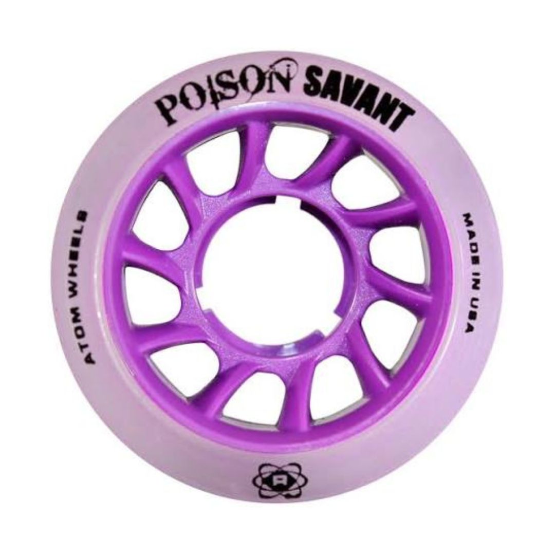 Atom Savant Poison Hybrid Roller Skate Wheels 84a 59mm Purple - Lucky Skates