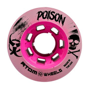 Atom Poison Hybrid Roller Skate Wheels Outdoor Indoor Wheels Pink 84a 62mm - Lucky Skates