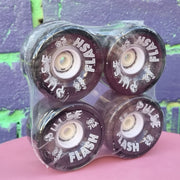 Atom Pulse Flash Light Up Glitter Outdoor Roller Skate LED Wheels 4 Pack 78a 65mm Black Glitter - Lucky Skates