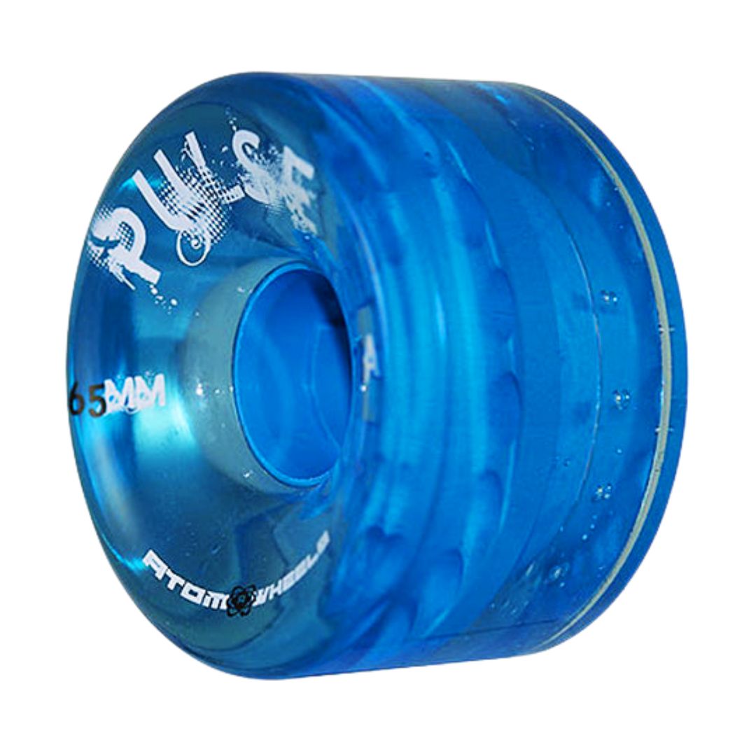 Atom Pulse Outdoor Roller Skate Wheels 78a 65mm Blue - Lucky Skates 